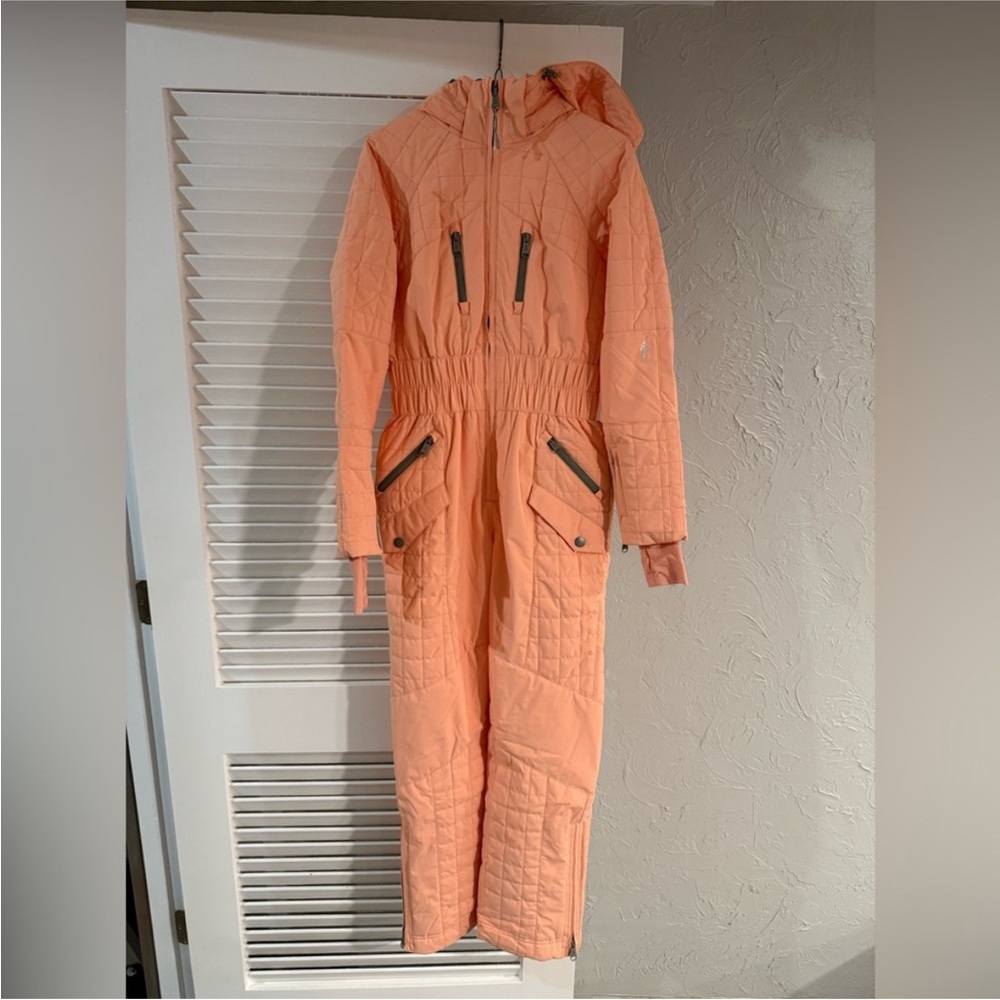 Stylish Peach Quilted Jumpsuit